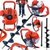 ONDRAGON Benzínový zemný vrták 5,2 kW + vrták Ø 15 cm + predĺženie 60 cm