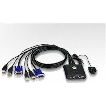 Aten CS-22U-A7 KVM prepínač pre 2xPC s VGA a USB portami