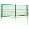 Dvojkrídlová brána BRAVO 3D poplastovaná 3500/2030 mm | zelená RAL 6005 | výplň zváraný 3D panel | drôt 5,0 mm