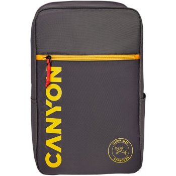 Canyon batoh na notebook palubovka do veľkosti 15,6" mechanizmus proti zlodejom 20l šedo-žltý CNS-CSZ02GY01