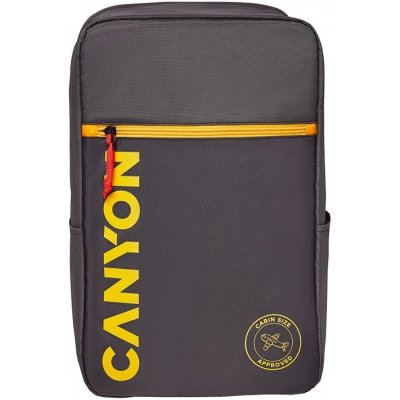 Canyon batoh na notebook palubovka do veľkosti 15,6" mechanizmus proti zlodejom 20l šedo-žltý CNS-CSZ02GY01