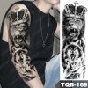 REBELULU Vodeodolné dočasné tetovačky pre ženy Dočasné tetovanie Lev Vlk Koruna Tattoo Sticker Lion Wolf Waterproof Tattoo Body Art Arm Fake Tattoo Men Women