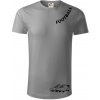 FOOTBALL nápis šikmo - Tričko z organickej bavlny - 2XL ( Starostrieborná )