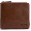 Valmio Brown RFID Kožená peňaženka so zapínaním na zips
