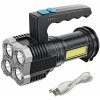Pronett Taktické LED svietidlo XML-T6 COB, 5 LED, 1200 mah