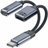 AppleKing 2v1 nabíjacia a dátová redukcia - USB-C / USB-A na USB-C - tmavo šedá - možnosť vrátiť tovar ZADARMO do 30tich dní