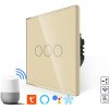 Revolo Touch WiFi dotykový schodiskový vypínač č.5B (3 okruhy) - Zlatý