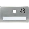 SOLIDO dveřní jmenovka bez kukátka, otvor o 14, hliník sříbrný elox,gravír. č.48