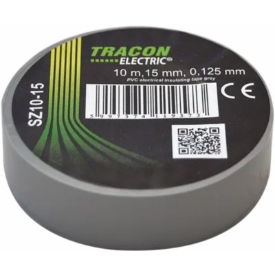 Tracon electric Páska izolačná 15 mm x 10 m sivá