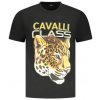CAVALLI CLASS Perfektné Pánske Tričko Krátky Rukáv Čierna Farba: čierna, Veľkosť: 2XL