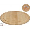 Doska na krájanie okrúhla bambusová 30x1 cm