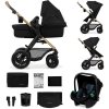 Kinderkraft KINDERKRAFT-Kombinovaný kočík 3v1 MOOV 2 AIR Pure black + autosedačka MINK PRO AG0885 + záruka 3 roky zadarmo + záruka 3 roky zadarmo