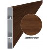 BranyPosuvne.sk Hliníková plotová lamela 120x16 mm, tvar obdĺžnik, s povrchovou úpravou drevo dekor so štruktúrou, orech 2m +/- 5mm (AL-PV12-DS-2)