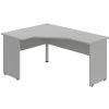 OFFICE PRO s.r.o. HOBIS kancelársky stôl pracovný tvarový, ergo pravý - GEV 60 P, sivá