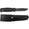 Morakniv 13100 Garberg Black Carbon vonkajší nôž 10,9 cm, čierna, guma, plast, kožené puzdro