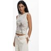 Dámské triko DESIGUAL 25WWTK21 1006 TS BRUMA 1006 WHITE velikost L