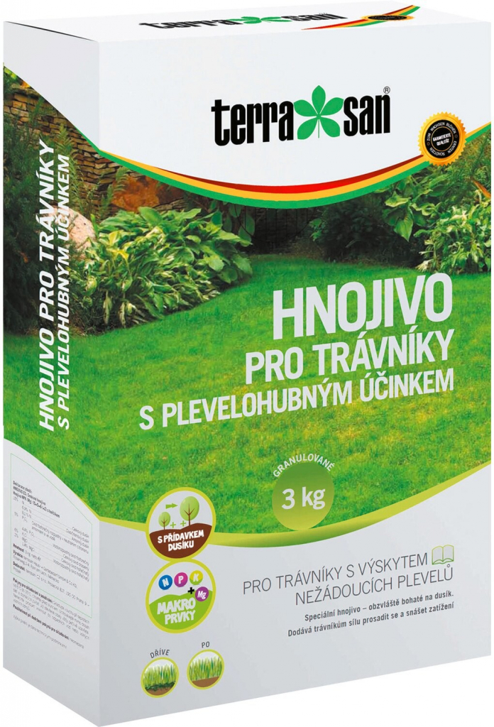 Terrasan hnojivo na trávnik proti burine 3 kg