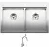 Blanco DIVON II 8 IF nerez hodvábny lesk s excentrom 521663 + Blanco MIDA-S chróm 521454