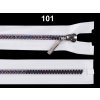 Dúhový kostený zips šírka 5 mm dĺžka 40 cm - 1 ks - biela - 101 biela