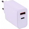 KOMA Napájací adaptér 20 W, USB-A / USB-C pre Apple iPhone / iPad, rýchle nabíjanie, biely
