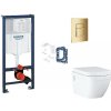 Grohe Rapid SL - Set predstenovej inštalácie, klozetu, dosky SoftClose, tlačidla Skate Cosmopolitan a súpravy na vhadzovanie tabliet, Cool Sunrise SANI11BB4160