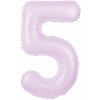 Party Fóliový narodeninový balón číslo 5 lila matný, 100 cm