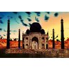 DIMEX | Vliesové fototapety na stenu Tádž Mahal II. MS-5-1124 | 375 x 250 cm | modrá, medená, čierna, oranžová + Vliesová fototapeta na stenu DIMEX Tádž Mahal II. MS51124 v rozmere 375 x 250 cm