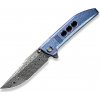 We Knife Ezinta WE22041-DS1 Blue/Purple Titanium Damascus
