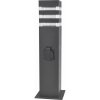 Polux | Vonkajšia lampa so zásuvkou TEKSAS 1xE27/20W/230V 44 cm IP44 čierna | SA2038