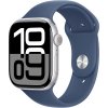 Apple Watch Series 10 42 mm Cellular Strieborný hliník s denimovým športovým remienkom – M/L MWX43QC/A