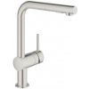 GROHE Minta Páková drezová batéria, vyťahovacia sprška, supersteel 30274DC0 GRO 30274DC0