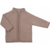 Cardigan z merino vlny pre deti hnedý Pudder Melange Smallstuff Veľkosť: 116/122
