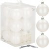 SPRINGOS Vianočné banky biele - 6cm, sada 12ks
