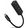 AXAGON HUE-M1C, 4x USB 3.2 Gen 1 MINI hub, kovový, kabel USB-C 20cm