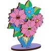 UGEARS Drevené vyfarbovacie 3D Puzzle - Bouquet