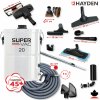 Centrálny vysávač HAYDEN 20 Super Vac (506 AW) + Sada príslušenstva PREMIUM s hadicou 9,1 m (11 ks). (Centrálny vysávač HAYDEN 20 Super Vac (506 AW) + Sada príslušenstva PREMIUM s hadicou 9,1 m (11 ks