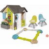 Set domček pre záhradníka s dobrodružným chodníkom Adventure Garden House Smoby rozšíriteľný a 2 stoličky KidChair