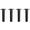 Walteco Nábytková noha okrúhla, priemer 30mm, výška 150mm, čierna Množstvo: 4 ks , 50430BP1