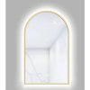 Zrkadlo do kúpeľne s osvetlením Portal LED so zlatým rámom 80x50 cm s vypínačom a podložkou proti zahmlievaniu