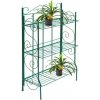 DEMA Sklopný regál na kvety 71x31x107 cm 3 police Antik, zelený