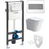 Mereo WC set - Rimless WC hranaté, modul pre sadrokartón, hranaté tlačidlo biela/chróm