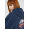 Bavlnená mikina Tommy Jeans dámska, tmavomodrá farba, s potlačou DW0DW13825.9BYY XL