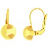 iBrill Zlaté dámske náušnice s lesklou guličkou 46314