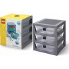LEGO Storage organizér se třemi zásuvkami 4095 Organizér šedá