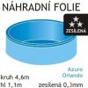 Náhradní fólie pro kruhové bazény - modrá 4,6m x 1,10m