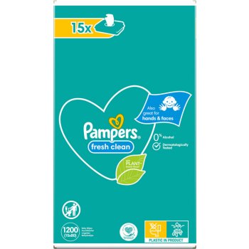 Pampers Fresh Clean detské čistiace obrúsky 15 x 80 ks