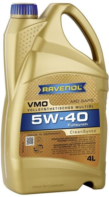 Ravenol VMO 5W-40 4 l od 42,05 € - Heureka.sk