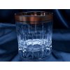 Krištálové brúsené poháre 250 ml set 6 kusov ručná maľba zlatom