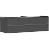 Hansgrohe Xelu Q Umývadlová skrinka, 50x156x55 cm, 4 zásuvky, matná sivá/chróm 54091000-HG