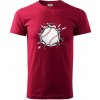 Baseball lopta v triku - Klasické pánske tričko vyššej gramáže - M ( Marlboro červená )